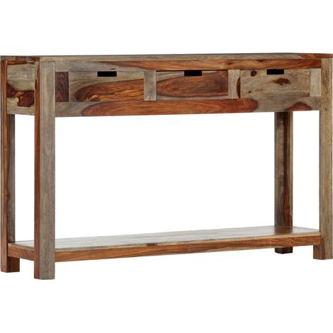 Konsolentisch mit 3 Schubladen 120x30x75 cm Massivholz Akazie