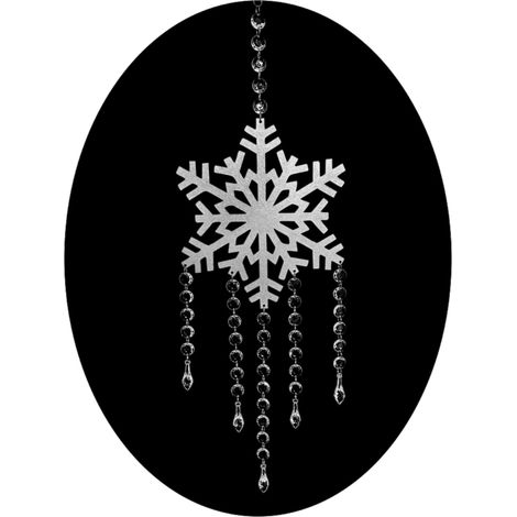 Dekorativer Weihnachtsschneeflocken-Fensterhänger, 100 cm hoch