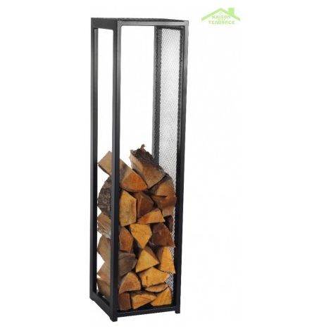 Porte-bûches design vertical en acier 120 cm (1/5)