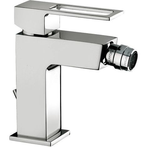 Mezclador de bidé cromado con desagüe automático - Paffoni Effe (1/3)
