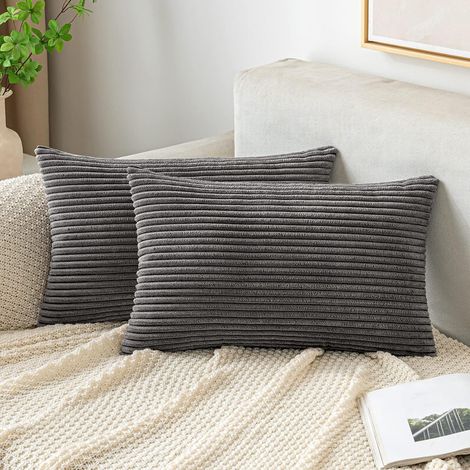 Decorative Housse de Coussin 30x50 Taie d'oreiller Gris-foncé (1/5)