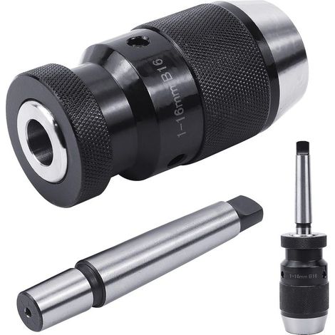 EASYCOMFORT Mandrin de perceuse auto-serrant B16 1-16 mm en acier – Serrage rapide et facile pour perceuse à colonne et fraiseuse (1/5)