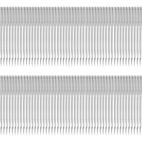 Lot de 100 aiguilles à coudre en acier haute dureté, accessoires pour machine à coudre, type 16 (1/5)
