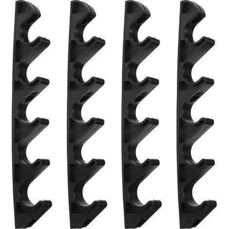 4 pièces Support de Réglage pour Chaise Longue Positions avec Crochet Plastique Noir Ajusteur Robuste pour Fauteuil de Jardin et Camping Résistant (1/4)