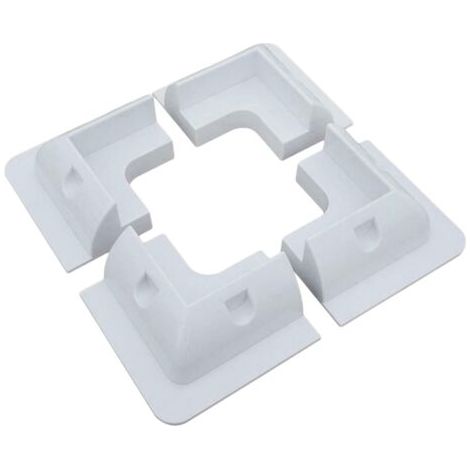 Lot de 1 supports de montage universels pour panneau solaire 4 coins sans perçage avec colle pour camping-car, bateau, toit plat, caravane résistant aux UV Blanc (1/5)