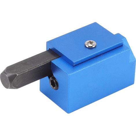 Ciseau carré angle droit – encastré – charnière porte / serrure – évidement coin – burinage – bleu – travail bois (1/5)