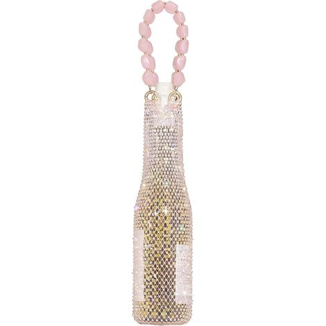 Accessorio per borsa con strass intrecciati a mano - Rosa 1
