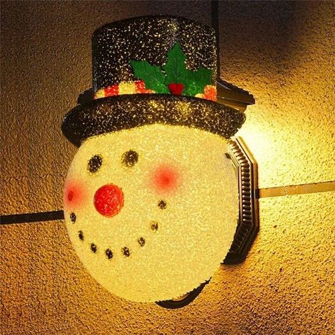 Abat-jour de lampe de porche bonhomme de neige pour Noël Abat-jour de lampe extérieure bonhomme de neige (1/5)