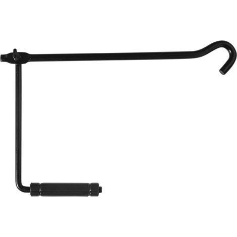 1 Cric à bascule pliable, Acier chromé et fer, Poignée plastique, Pour voiture camion caravane (1/5)