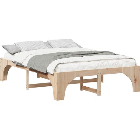 Maison Exclusive - Estructura de cama Marrón 150 x 200 cm Madera
