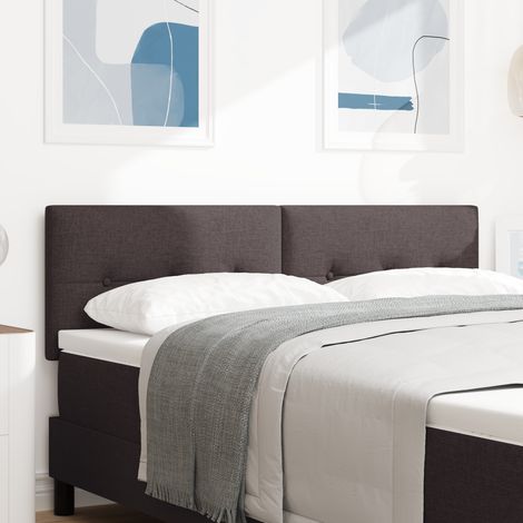 vidaXL Tête de lit réglable en hauteur Marron foncé 160 cm tissu