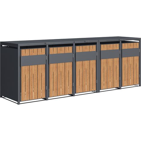 Westmann Mülltonnenbox Holzoptik 5er
