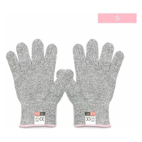 BUNTHAUS Une paire de gants résistants aux coupures de grade 5, des gants de jardinage, des gants de travail, des gants de protection S 20cm 50g (bord rose) (1/5)