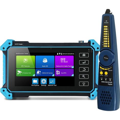 Testeur de caméra de vidéosurveillance - Écran tactile de 5" - Testeur de caméra analogique - Prise en charge PoE WiFi PTZ 1080p H.265 /test d'appareil photo - Sortie 12 V CC (1/5)