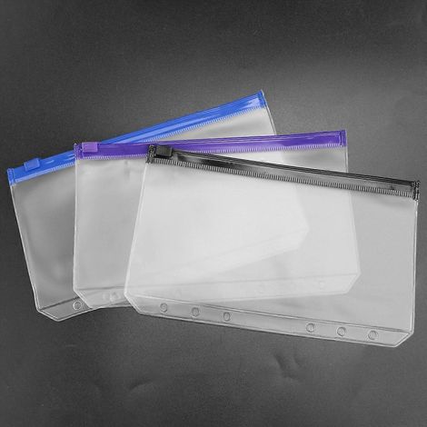 A6-Schnellablagehüllen mit Reißverschluss, 6 Löcher, PVC (1/5)
