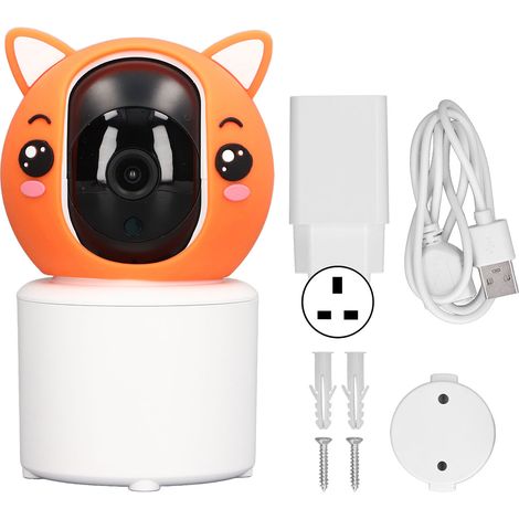 Caméra de surveillance intérieure intelligente 3MP 360°, détection de mouvement avec suivi, interphone bidirectionnel, vision nocturne IR CUT, stockage cloud pour maison, prise UK (1/5)