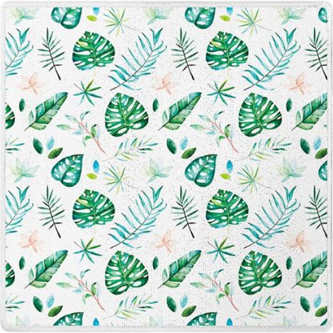 Chiffon De Cuisine - Torchon En Cellulose Réutilisable - 30x30 Cm - Motif Aquarelle Plantes Tropicales - Lot De 2 (1/5)