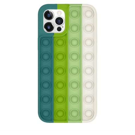 Custodia protettiva in silicone antistress per iPhone 11 e 12 Pro Max, con supporto a mani libere per progetti creativi, resistente alle impronte digitali, antiurto e con ritagli precisi. (1/2)