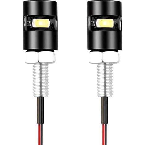 Lampe De Plaque D'Immatriculation Boulon LED 12V, Éclairage Immatriculation, Car License Plate Lights Pour Voiture Moto Camion RV ATV (Lumière Blanche) (1/5)