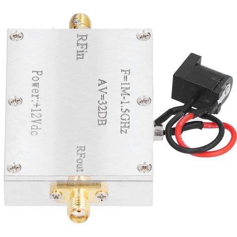 Amplificateur RF 1MHz-1.5GHz, Gain 32dB, Puissance de Sortie 10dBm, Installation Facile pour Antenne et Systèmes de Communication (1/5)