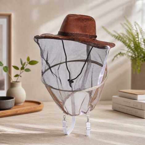 Beekeeper's Hat with Protective Polycotton Veil – Bee and Mosquito Repellent – Lightweight and Foldable for Gardening, Hiking, Camping, and Fishing (1/5)