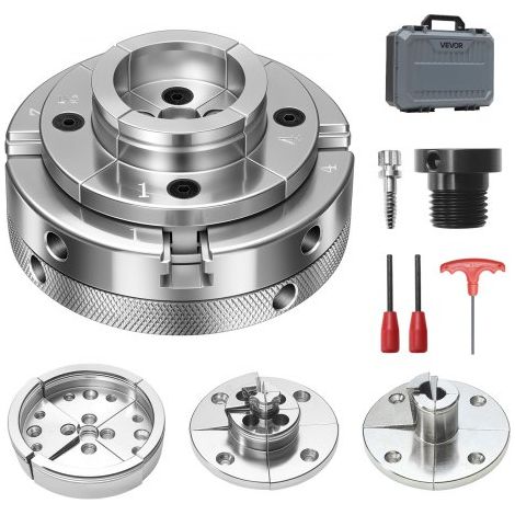 Mandrino per Tornio per Legno 100 mm, Mandrino Autocentrante a 4 (1/5)