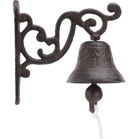 Vintage Türklingel aus Bronze und Eisen - Sanfter Klang, Antik-Dekorativ, Einzigartiges Dekorationsset (14 x 13,5 cm) (1/5)