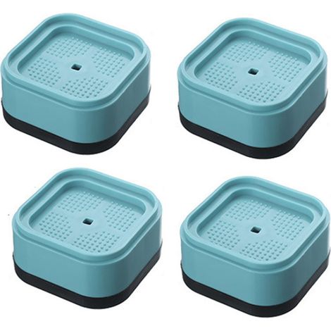 Tapis de protection universel pour machine à laver Irovami, antidérapant et antichoc, rehausseur de tambour, bleu, lot de 4