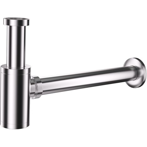DETBOM Sifone per Lavandino in Acciaio inox per Lavabo e Lavello Set Sifone Regolabile in Altezza G1-1-4" Cromato (1/5)