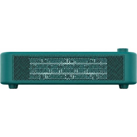 Chauffage céramique PTC, 500 W, chauffage rapide, économie d'énergie, silencieux, bureau/chambre, blanc/vert foncé (1/5)