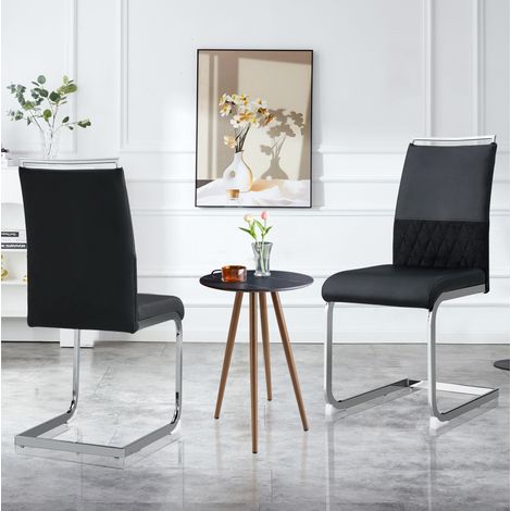 sedia sala da pranzo ergonomica 42x45cm metallo nero OKMYHOME (1/5)