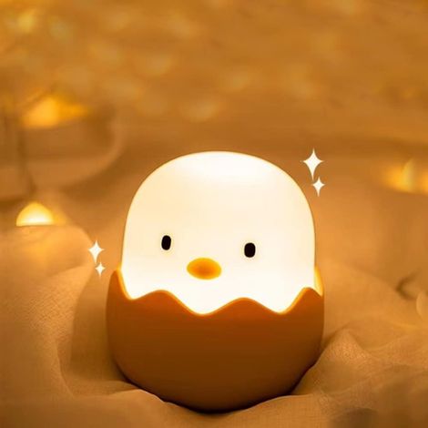 Lampe de Chevet en Silicone,Veilleuse Enfant,Lumière USB Rechargeable,Luminosité et Couleur Réglables,Cadeaux d'anniversaire et de Noël (1/5)