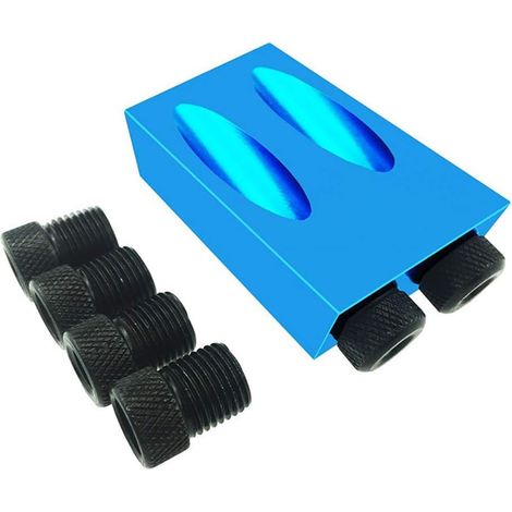 (7PCS) Set Guide de forage de trou de poche, Kit de forage de trou de poche de 15 degrés Ensemble de guide de forage oblique pour le travail (1/5)