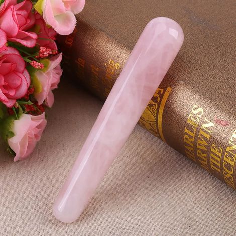 Bâton de massage en jade, masseur facial anti-âge, outil de massage et de grattage en cristal, soulage les gonflements et les douleurs du visage. (1/5)