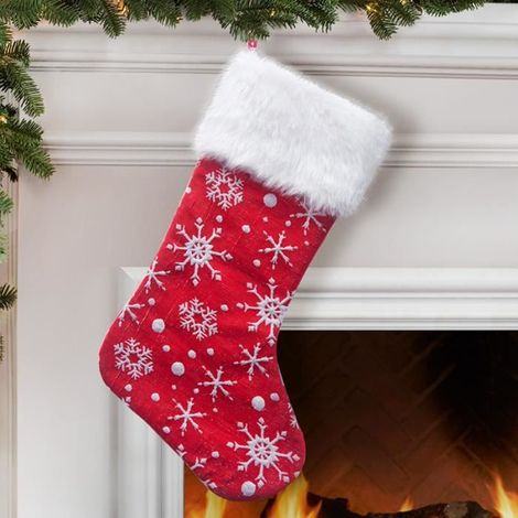 Bas de Noël - Rot - Kind - Unisex - 28x48 cm
