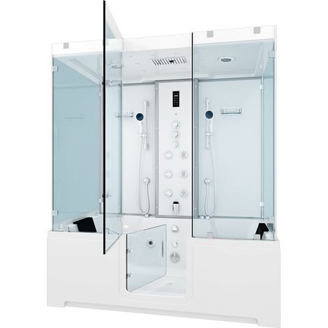 Kombination Badewanne Dusche K88-WS-TH-B-EA Duschtempel 180x100 cm OHNE Zusatzoption (1/5)