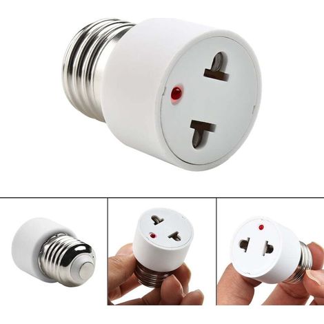 Adattatore per portalampada E27/EU, facile da installare, 2 pin, converte una lampadina in un portalampada (1 pezzo) (1/4)