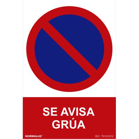 Panneau d'interdiction « Attention grue » (PVC 0,7 mm) 30 x 40 cm, dimensions standard (1/3)