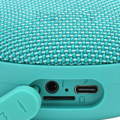 Mini enceinte Bluetooth portable sans fil étanche CLIP4 à clipser, verte, idéale pour les sports de plein air. (1/5)