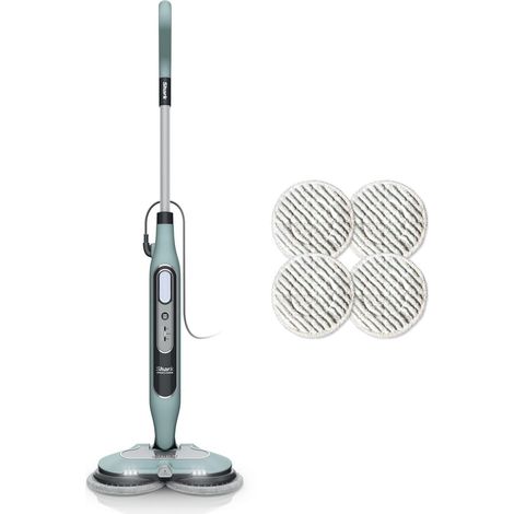 Shark Steam & Scrub - Scopa a Vapore - Lavapavimenti Automatico con 3 Impostazioni di Vapore, 6 Panni Inclusi - Cavo da 8 Metri - Per Tutti i Pavimenti Lisci - Modello S8201EUCP, Colore Verde Salvia (1/5)