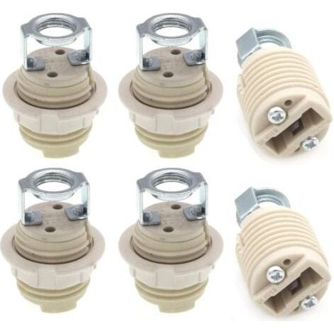 Set of 6 Heavy Duty Ceramic G9 Sockets - LED, CFL, Halogen Compatible - Quick Installation - For Faulty Light Fixtures (1/5)