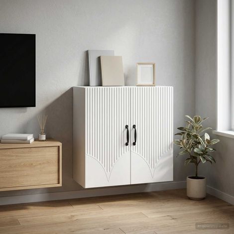 vidaXL Mobiletto a muro Bianco 59 x 31 x 60 cm Legno ingegnerizzato (1/5)