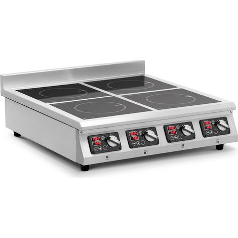 Cuisinière à induction - Royal Catering - Surfaces de cuisson : 4 x 20cm - Minuterie : 0 - 24h (1/5)