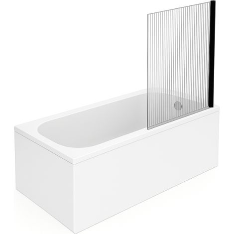 Bañera recta VILLEROY & BOCH Oberon quaryl 170 x 75 cm + Mampara derecha AURYS Raywall cromada