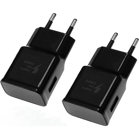 2er-Pack 15-W-Schnell-USB-Ladegerät, Netzteil für Samsung Galaxy A20e, A51, S10, intelligenter Wandstecker mit Schutzfunktion (1/5)