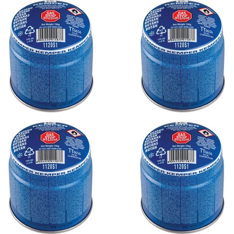 Kemper Cartuccia Gas Butano Universale 190 gr - Sicurezza Stop Gas (1/2)