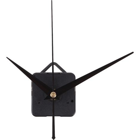 Super Silent 3-Hand Quartz Clock Mechanism Black