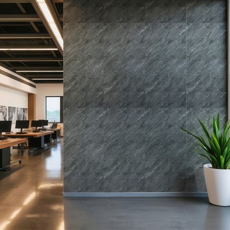 Wolketon Pannelli murali effetto pietra 120×60 cm grigio – 16 pezzi