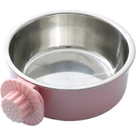 Hundenapf aus Edelstahl, robust und langlebig, für große Hunde – Rosa