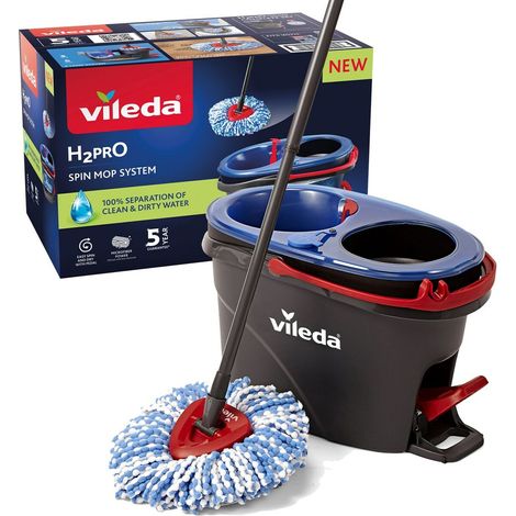 Vileda H2PRo limpiador de suelo rotativo negro ergonómico